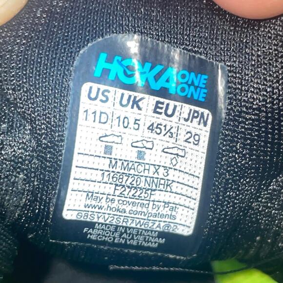 Hoka One One Mach X 3 Green 1168720 NNHK Plated Running Shoes Men’s Size 11 D main image 8